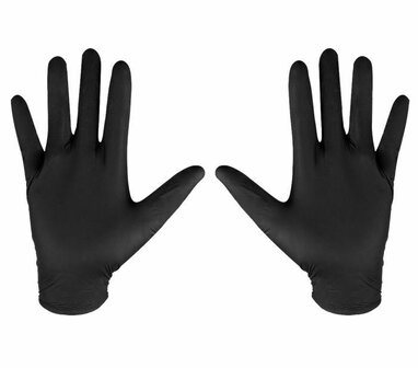 Nitril handschoenen, zwart 100 stuks, maat L handen