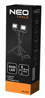 Bouwlamp 2x 50 watt LED op Statief doos