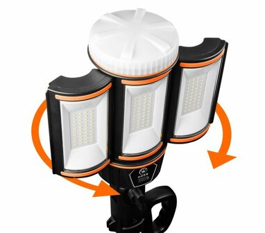 Oplaadbare lamp op statief, 5000lm + lader draaid
