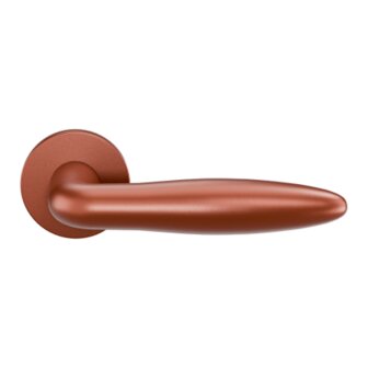 Deurkruk Sigaar op rozet terracotta