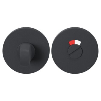 Toiletgarnituur rond 53x6mm stift 8mm antraciet