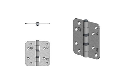 Kogellagerscharnier vz 89x89mm afgerond