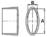 OMSTEEKDOP ELIPS 41 X 16 WIT