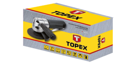 Topex haakseslijper 125mm doos