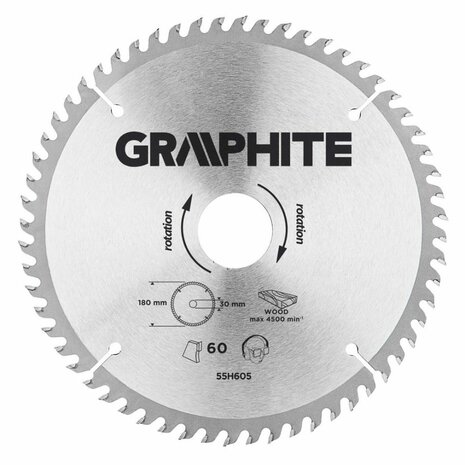 Cirkelzaagblad 180mm 60 Tanden