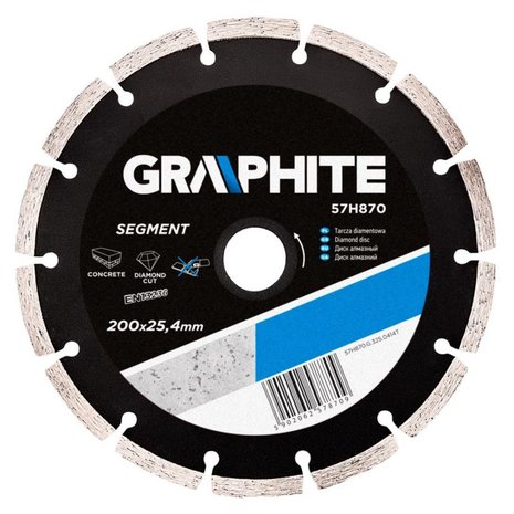 Diamantschijf 200x25,4x8,0x2,4mm, Segment