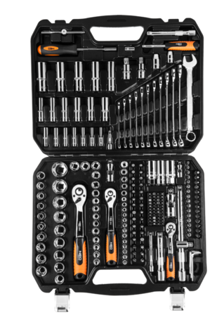 Neo Doppenset 216 dlg, 1/4-3/8-1/2 aansluiting