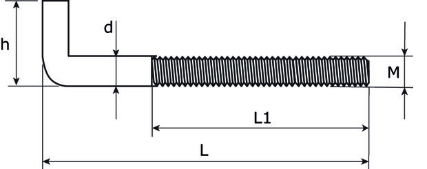 Schroefduim M5x50 mm verzinkt tekening