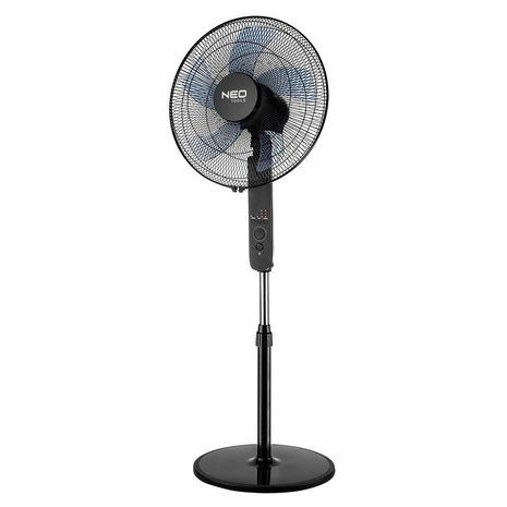 Ventilator staand 45watt zwart met afstand bediening