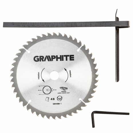 Graphite Cirkelzaag 1200watt inhoud