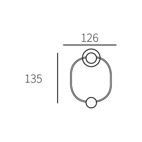 Deurklopper Giove PVD messing tekening