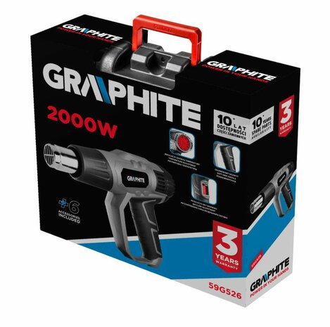Graphite Heteluchtpistool Pro koffer