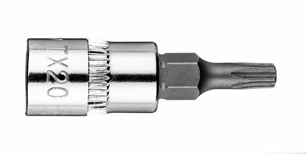 Bit dop 1/4 TX20 37mm lang horizontaal