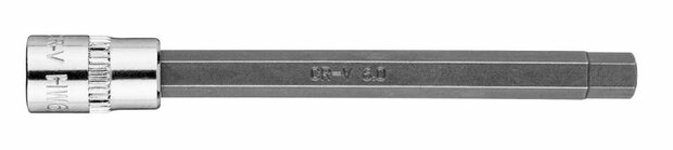 Bit dop 1/4 H6 (inbus) 87mm lang horizontaal