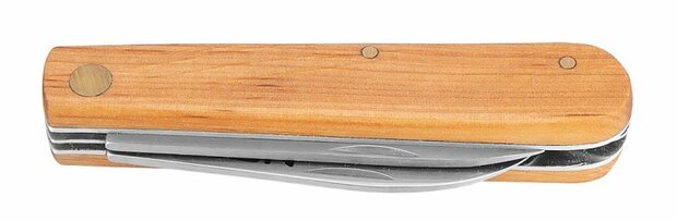 Montagemes dubbel 170mm Houten handvat RVS dicht