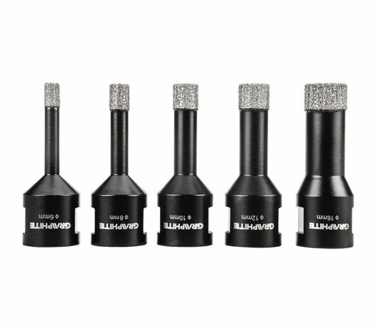 Diamantboorset 6,8,10,12,16mm met Koeling Kern foto