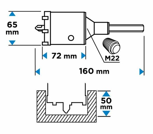 Komboor 65mm plaatje