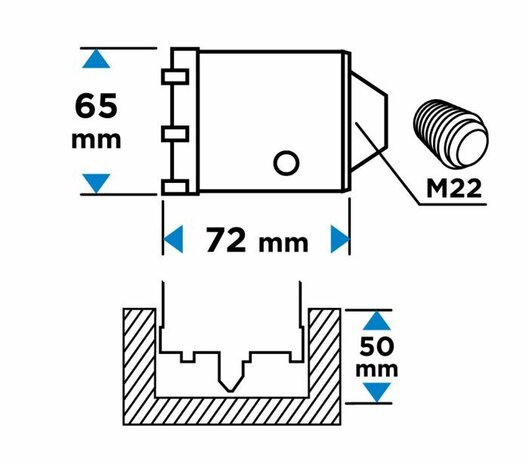 Komboor 65mm los afbeelding