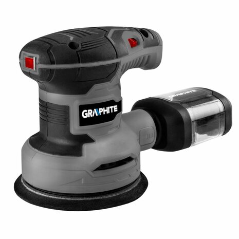 Graphite excentrische schuurmachine 125mm 300watt koolborstel loos