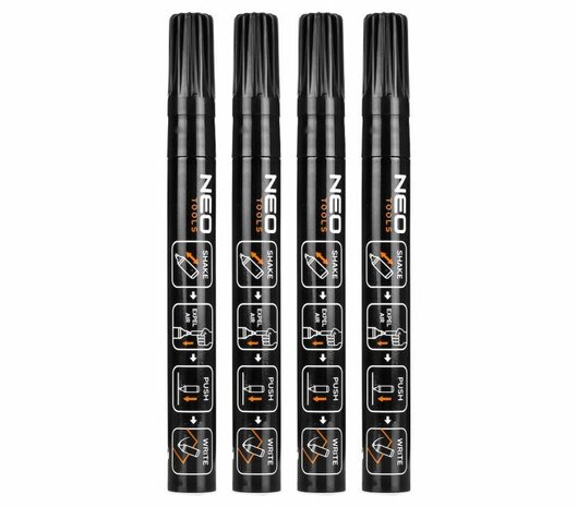Permanent Marker Dik Zwart 4x
