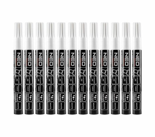 Permanent Marker Dik Wit 12 Stuks alu
