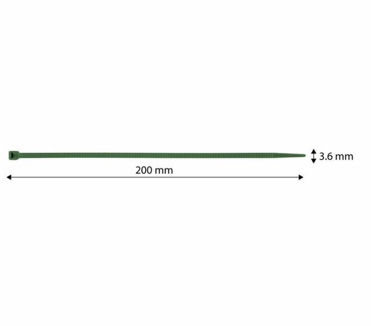 Tuin Tayrip 3,6x200mm Groen 50 stuks maat