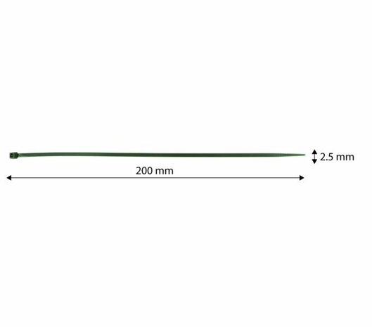 Tuin Tayrip 2,5x200 Groen 50 stuks maat