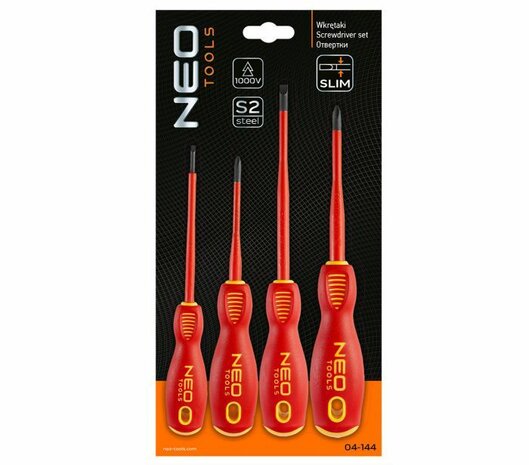 NEO Schroevendraaier set 4 delig 1000V extra dun verpakking