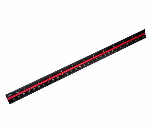 Schaal meter 30cm rood