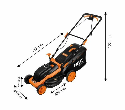 Grasmaaier 1600watt maten
