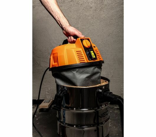 NEO Droognat stofzuiger 1600watt 45 liter foto3