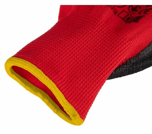 Werkhandschoen latex-coated polyester (crincle) pols