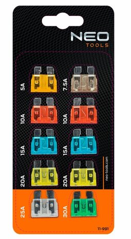Auto Zekeringen 10 delig 11mm verpakking