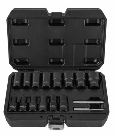 Bout Extractie set, 1/2" 16 Dlg