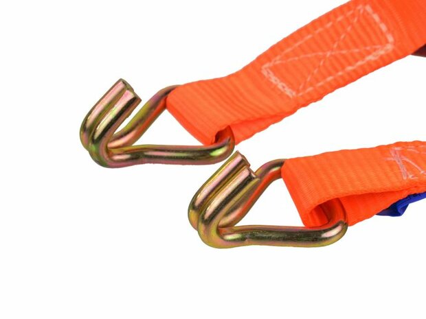 Ratelspanband met J-haken 4m/5T/50mm haken