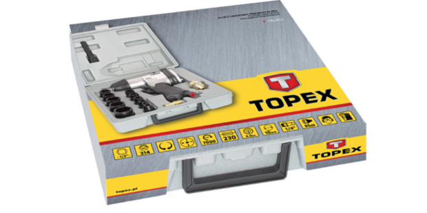 Topex SLAGMOERSLEUTELSET 1/2 in koffer