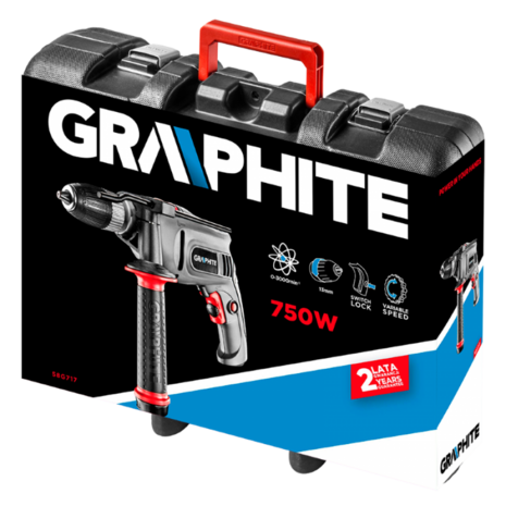 Graphite boormachine 650 watt koffer