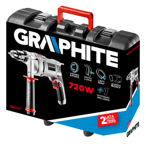 Graphite boormachine 720 watt koffer