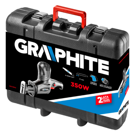 Graphite reciprozaag 350watt koffer