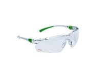 Veiligheidsbril helder pc My-T-Gear wit/groen