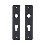 Deurschild zwart 180x41mm cilinder pc55