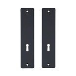Deurschild zwart 180x41mm blind sleutel
