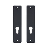 Deurschild zwart 180x41mm blind cilinder gat