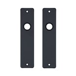Deurschild zwart 180x41mm kruk gat