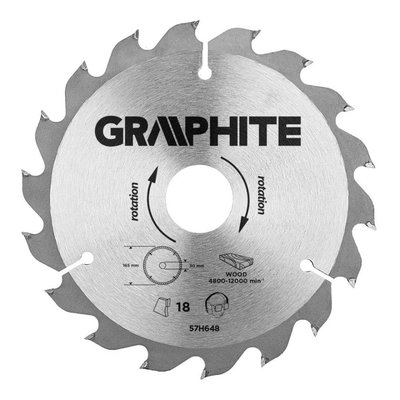 Cirkelzaagblad 165mm 18T