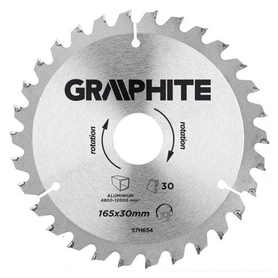 Cirkelzaagblad 165mm 30Tand aluminium