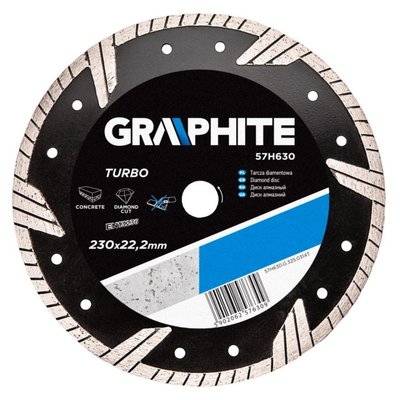 Diamantschijf 230x22,2x6,0x3,1mm, Turbo