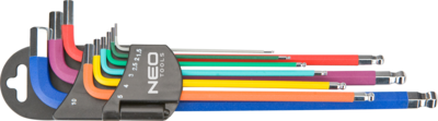 Neo inbusleutelset Gekleurd 1,5/10mm