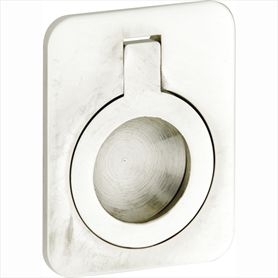 Luikring glans nikkel 40x30mm blind