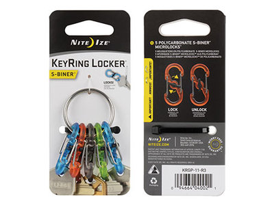 Nite Ize KeyRing Locker Stainless 5 colors